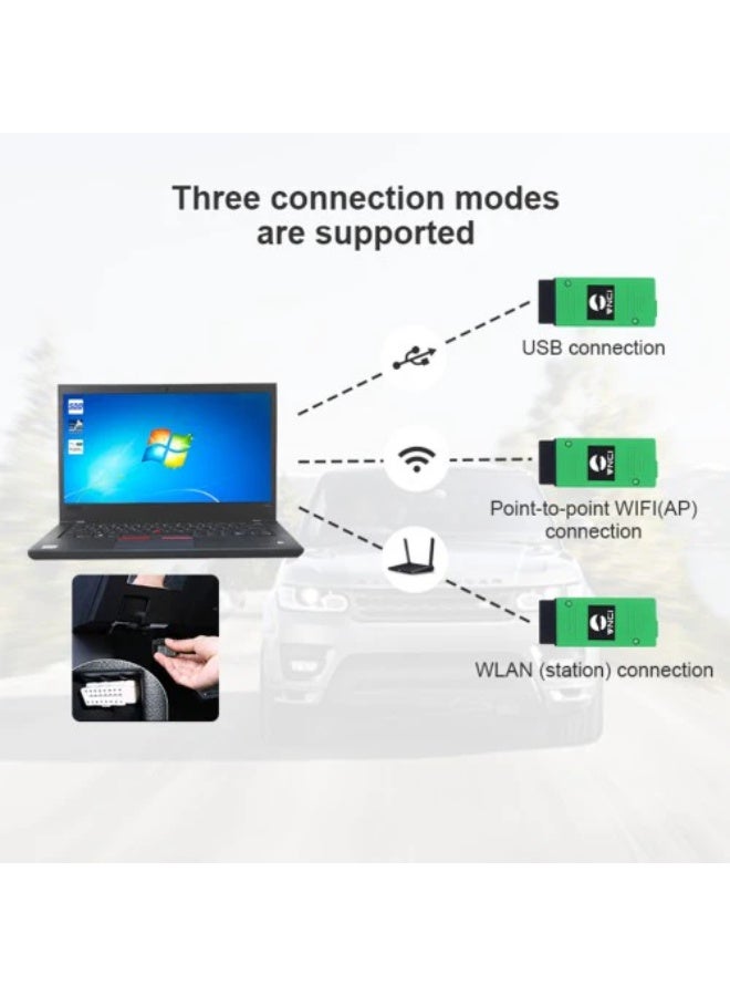 في إن سي آي واجهة تشخيص أعطال جاكوار لاند روفر VNCI JLR DoIP، أصلية على مستوى الوكيل، تدعم برمجة التشخيص عبر الإنترنت ودون اتصال بالإنترنت، وإعادة البرمجة باستخدام برنامج JLR SDD وبرنامج Pathfinder. - Image 4